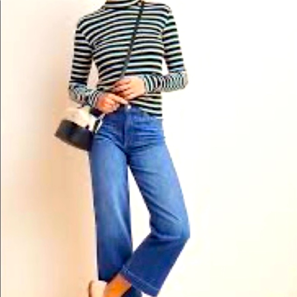 Paige Nellie wide leg denim Culottes sz 28 NWT